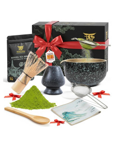 Juego de Batidores de Matcha YUGEN - 7 Piezas con 30g Ceremonial