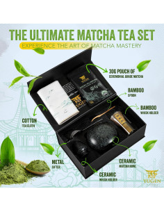 Juego de Batidores de Matcha YUGEN - 7 Piezas con 30g Ceremonial 2