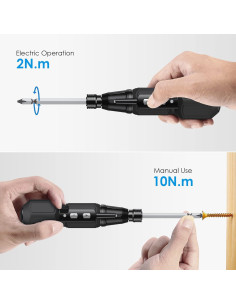 Destornillador Eléctrico AMIR Inalámbrico 3.6V con Luz LED 2