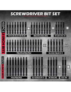 Juego de Puntas de Destornillador SEDY 232 Piezas Cr-V 2