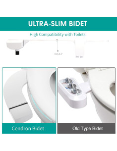 Accesorio de Bidet Cendron BD09S1 Ultra Delgado Blanco 2