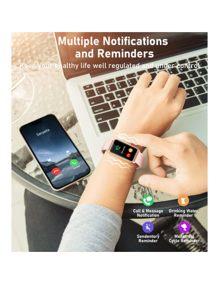 Reloj Inteligente Mindrose Fitness Rosa Dorado 1.47" HD IP68