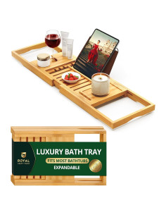Bandeja de Baño Plegable Royal Craft Wood - Bambú Natural
