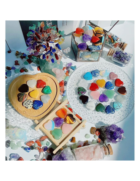 Conjunto 30 Cristales Corazón QINJIEJIE 2.03 cm Sanación Energética