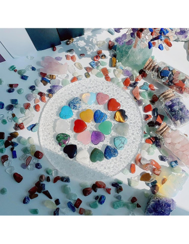 Conjunto 30 Cristales Corazón QINJIEJIE 2.03 cm Sanación Energética