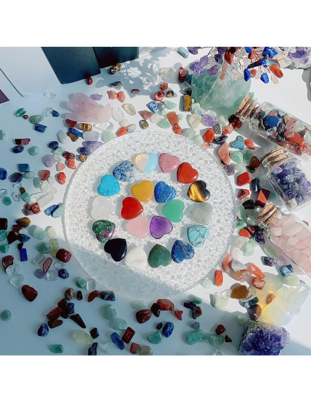 Conjunto 30 Cristales Corazón QINJIEJIE 2.03 cm Sanación Energética