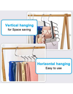 Perchas para Pantalones Ahorra Espacio Seropy 5 Capas 33x24cm 2