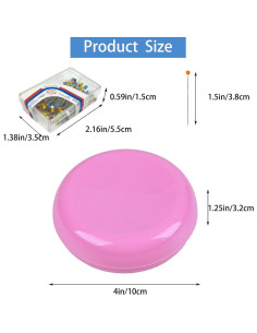 Cojín Magnético Hilltian Rosa con 100 Alfileres Plásticos 2