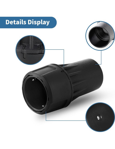 2 Adaptadores Rápidos DWV9000 para Aspiradora DeWalt 3,18 cm