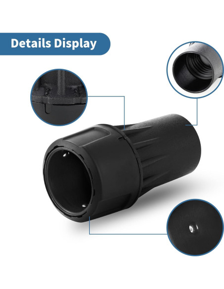 2 Adaptadores Rápidos DWV9000 para Aspiradora DeWalt 3,18 cm