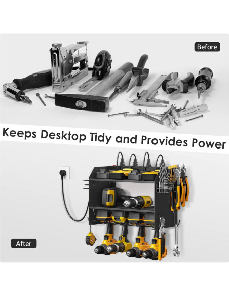 Organizador de Herramientas Eléctricas CCCEI con Estación de Carga Organizador de Herramientas Eléctricas CCCEI con Estación de Carga