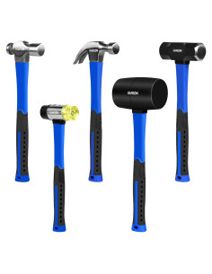 Juego de Martillos 5 Piezas HANSOM - Goma y Acero Ergonómico