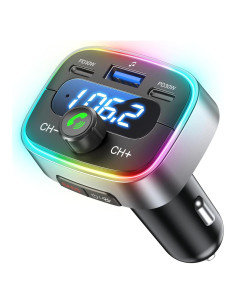 Adaptador Bluetooth 5.4 para Coche HUNDRUP 60W Carga Rápida