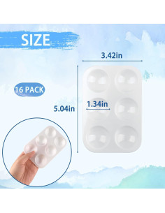 Set de 16 Bandejas de Pintura LNAUJS Blancas 12.7x8.6cm 2