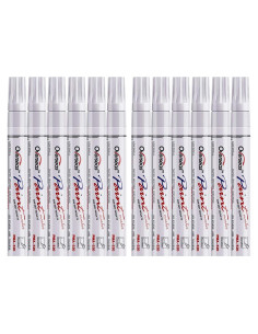 Marcadores de Pintura Blanca Lesun Overseas, Set de 12 Unidades