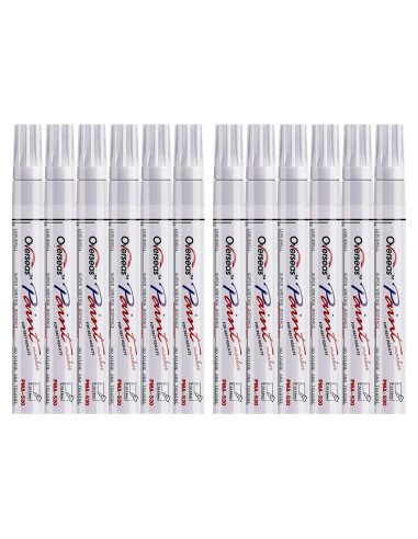 Marcadores de Pintura Blanca Lesun Overseas, Set de 12 Unidades