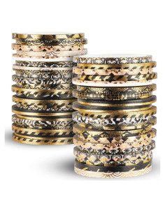 Conjunto de Cinta Washi NiArt con Foil Dorado 80g - 3-10mm