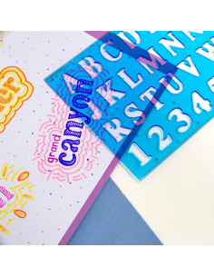 Plantillas de Letras y Números BAZIC 20mm, 1 Unidad Color Aleatorio 2