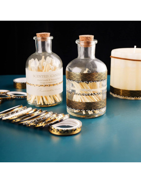 Conjunto de Cinta Washi NiArt con Foil Dorado 80g - 3-10mm