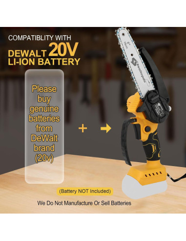 Motosierra eléctrica portátil 6" DeWalt 20V sin batería