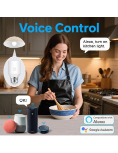 Adaptador de Enchufe Bombilla Inteligente LoraTap E26/E27 60W 2