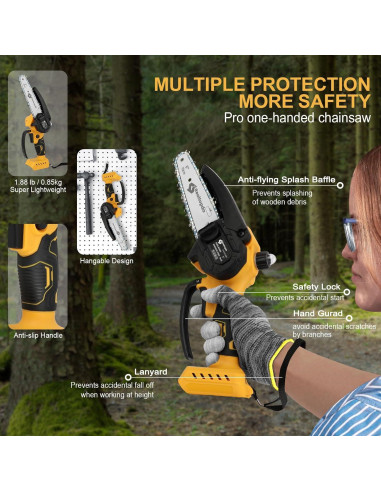 Motosierra eléctrica portátil 6" DeWalt 20V sin batería