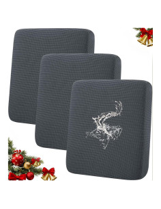 Cubiertas de Cojín de Sofá Impermeables Hyha 3P Gris Antideslizante