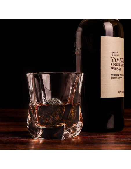 Juego de Piedras Enfriadoras de Whiskey R.O.C.K.S. - 6 Granito + 2 Copas