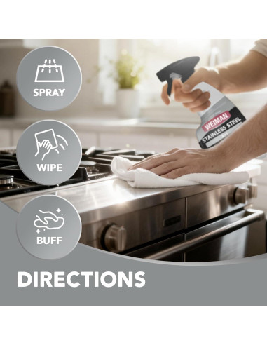 Limpiador y Pulidor Weiman para Estufas y Acero Inoxidable 22 oz