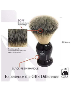 Kit de Afeitado Húmedo G.B.S - Maquinilla Acero Inoxidable y Brocha 2