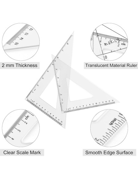 Juego de Herramientas de Geometría Coopay - 12 Pulgadas