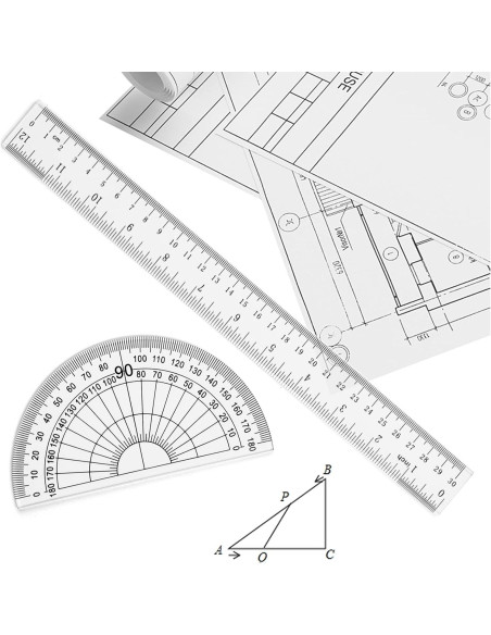 Juego de Herramientas de Geometría Coopay - 12 Pulgadas