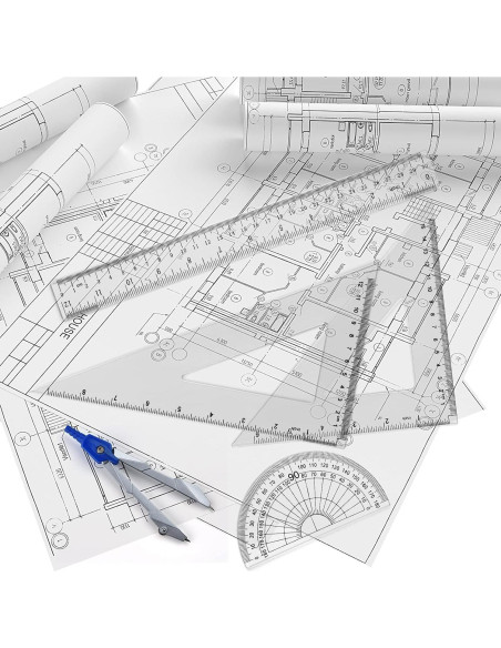Juego de Herramientas de Geometría Coopay - 12 Pulgadas