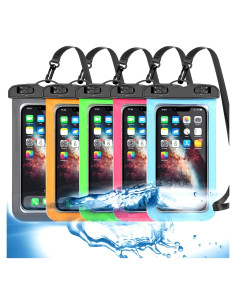 Paquete de 5 Fundas Impermeables Famoby para Teléfonos hasta 17 cm
