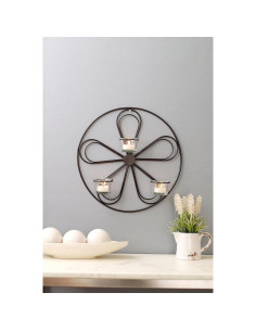 Aplique de Pared Floral Hosley 34.3 cm Soporte para Velas 2