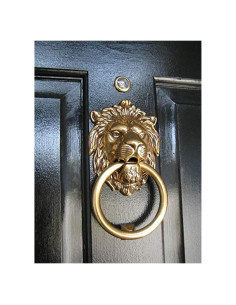 Agujero de puerta león bronce vintage collectiblesBuy 17.78x10.16cm