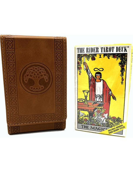 Funda de Tarot Luck Lab de Cuero Sintético Marrón - Estándar