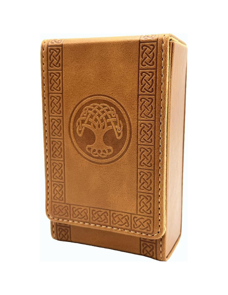 Funda de Tarot Luck Lab de Cuero Sintético Marrón - Estándar
