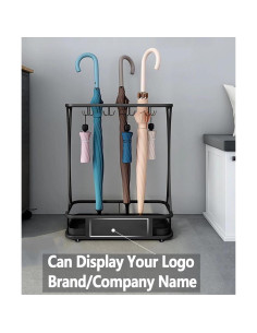 Soporte para Paraguas GeLive de Metal 31 Unidades 43.9x24.1x59.9cm 2