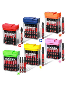 Juego de 90 Puntas de Destornillador GEINXURN Acero S2