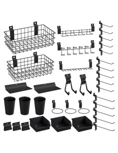 Juego de Accesorios para Pared de Listones INCLY 30 Piezas