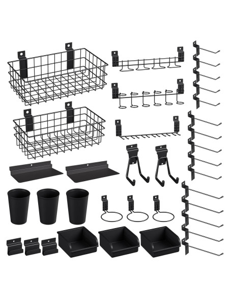 Juego de Accesorios para Pared de Listones INCLY 30 Piezas