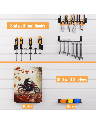 Juego de Accesorios para Pared de Listones INCLY 30 Piezas