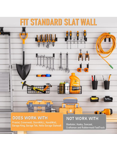 Juego de Accesorios para Pared de Listones INCLY 30 Piezas