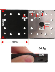 Almohadilla de Lijadora DeWalt N442697 Reemplazo DWE6411 2