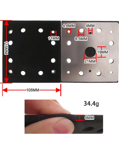Almohadilla de Lijadora DeWalt N442697 Reemplazo DWE6411