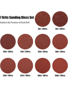 150 Discos de Lijado 12,7 cm Szarint Granos Variados 2