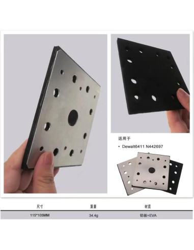 Almohadilla de Lijadora DeWalt N442697 Reemplazo DWE6411