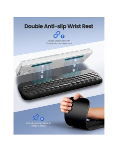 Conjunto de Reposamuñecas Vaydeer Ergonómico 2 Piezas Gris 2