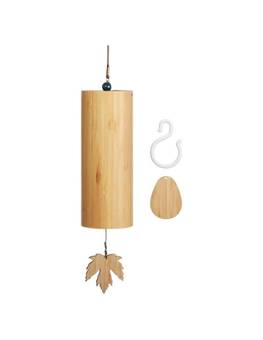 Campana de Viento de Madera OMISTAR 40 cm para Meditación